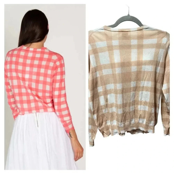 Antipast Check Cotton Cardigan - Picture 8 of 10